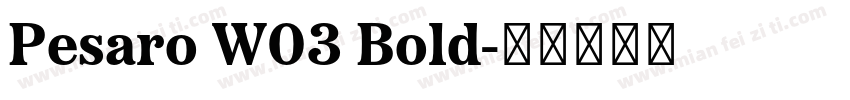 Pesaro W03 Bold字体转换